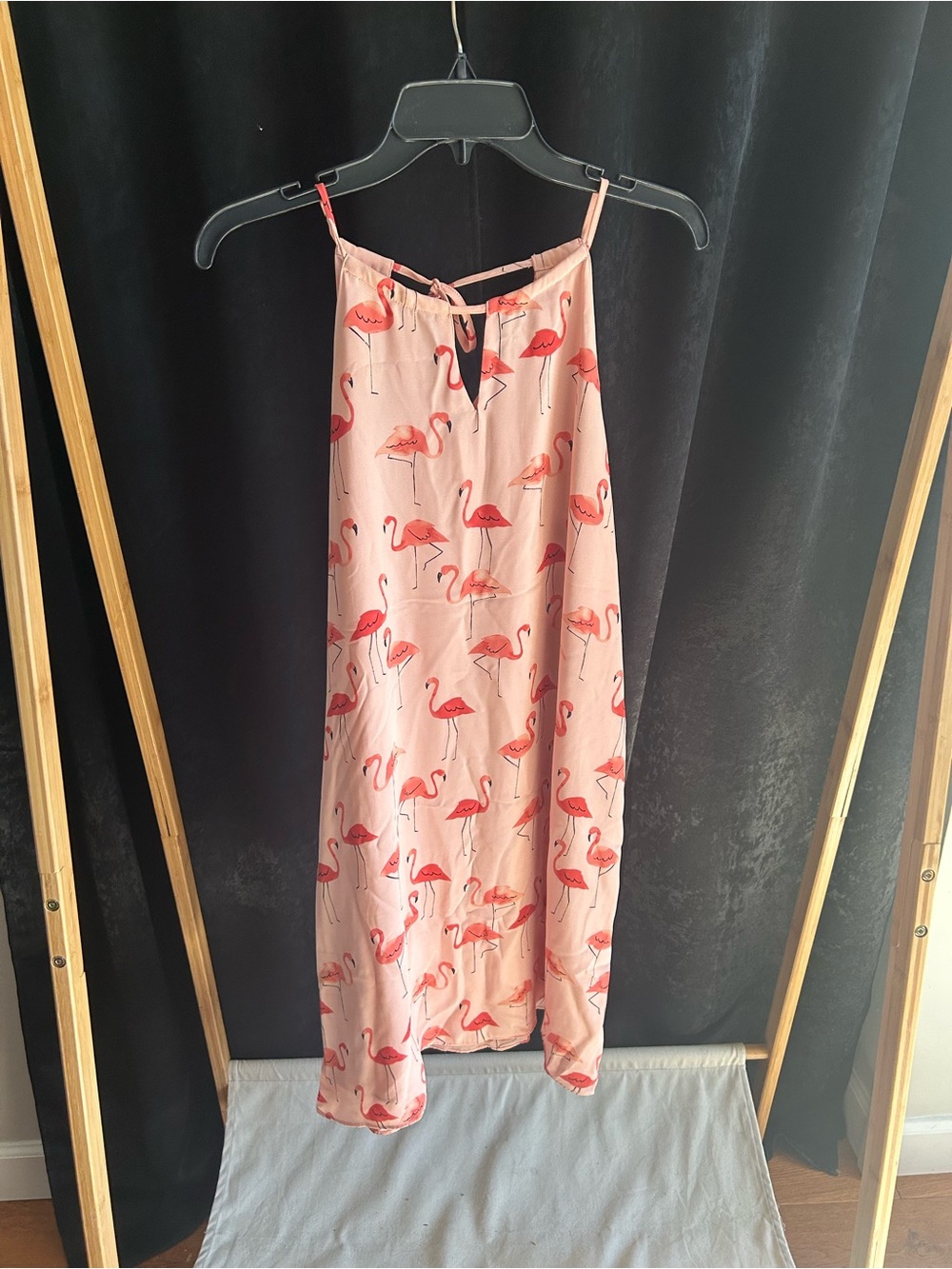 Pink Flamingo Print Slip Dress